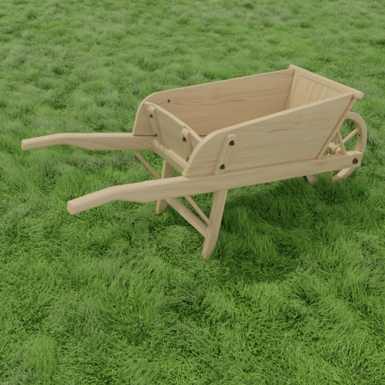 Wooden wheelbarrow preview image 3